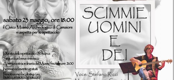 Spettacolo di teatro e scienza  "Scimmie, Uomini e Dei"