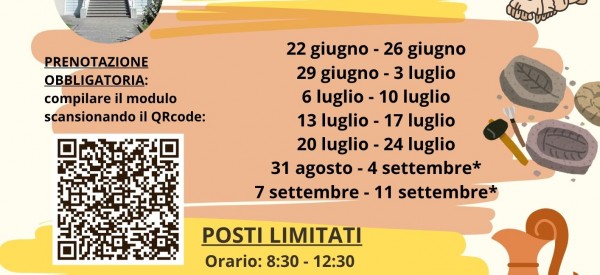 Campi estivi 2026 - Civico Museo Archeologico di Camaiore